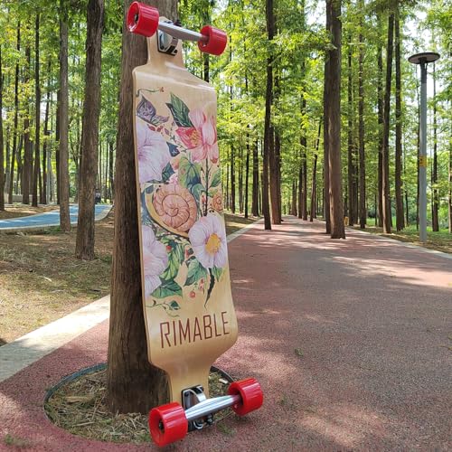 RIMABLE 41 Inch Drop Down Longboard - SNAILFLOWER Version, Complete Cruiser
