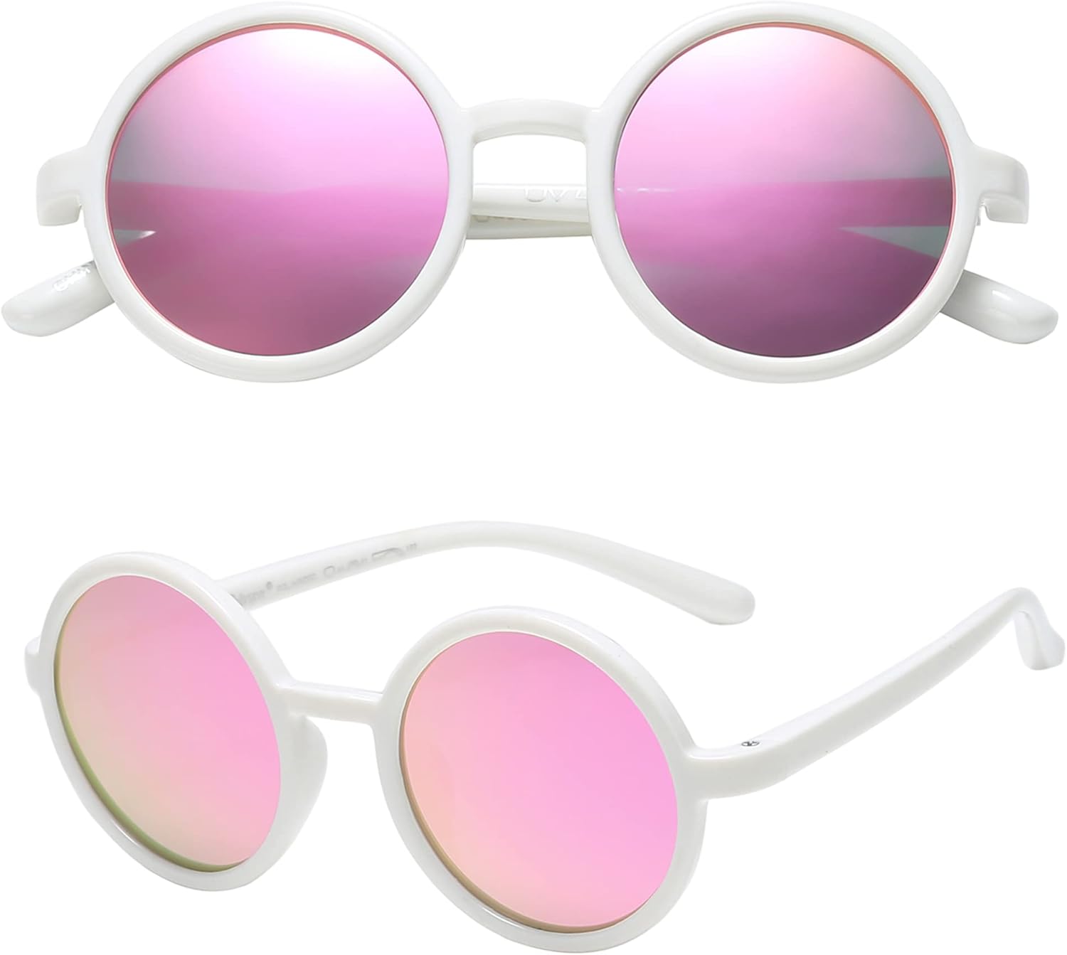 PolarSpex Polarized Kids Sunglasses - Retro Circle Design | BPA-Free & Stylish