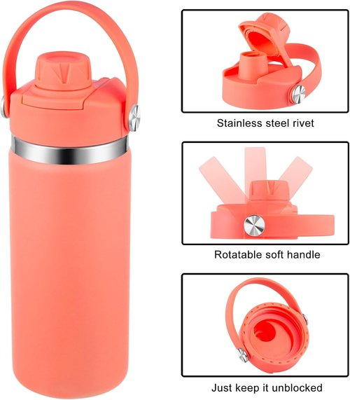 Hydro Flask Replacement Lid - Wide Mouth Top Spout Lid with Handle for 32/40 oz Water Bottles