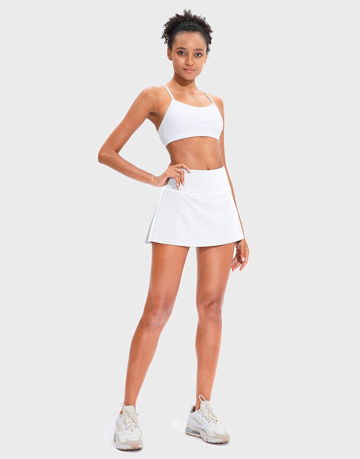 Soothfeel Pleated Tennis Skirt - Women's High Waisted Athletic Skorts with Pockets for Running & Workouts