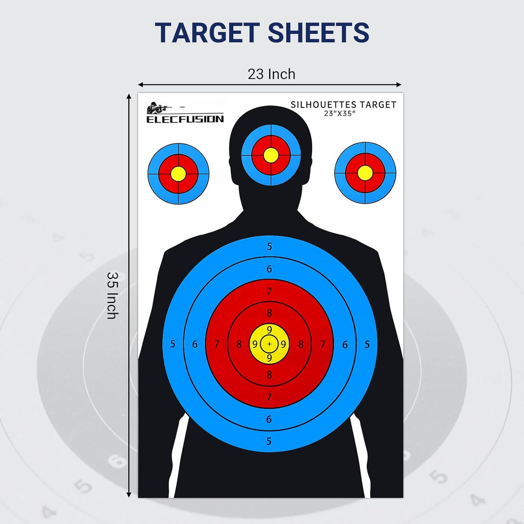 Silhouette Shooting Targets - 23x35 Inch Paper Targets for Indoor/Outdoor Shooting Range Use