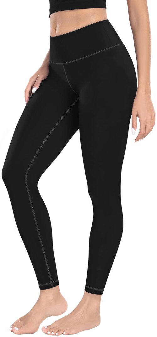 MIRITY High Waist Yoga Leggings for Women - Full Length Buttery Soft Workout Stretchy Yoga Pants Pack of 1 Black