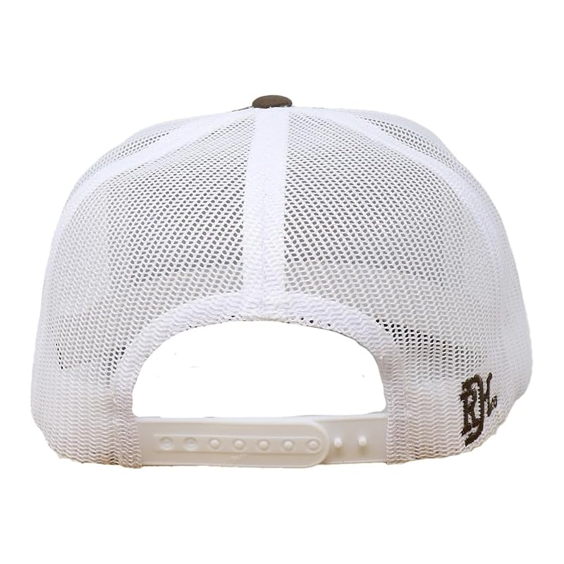 Aztec Jango Brown/White Adjustable Snapback Hat - Unisex Trucker Style