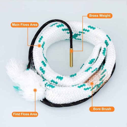 New Gun Snake Cleaner Gun Cleaning Kits Bore Rope 12 GA Gauge for Rifle, Pistol & Shotgun Gun Barrel Cleaning