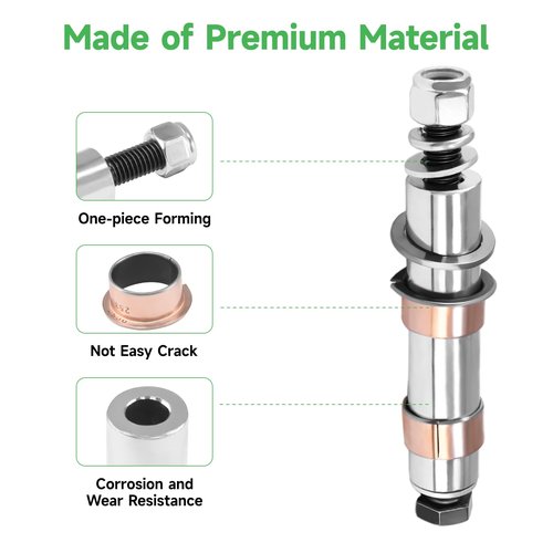 Cartalia Golf Cart Spindle Bushings Kit Fit for EZGO TXT/PDS 2001-UP Gas & Electric, Including Bushing Spindle, King Pin Tubes, Claw Copper Sleeves Kit, Replace OEM #70648-G01 70749G01