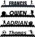 Goutoports Personalized Medal Hanger - Custom Text & Images Display Rack for Athletes | Easy Installation