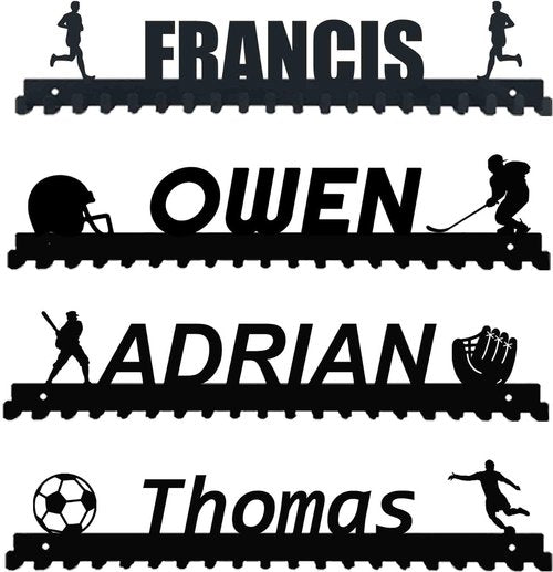 Goutoports Personalized Medal Hanger - Custom Text & Images Display Rack for Athletes | Easy Installation