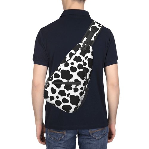 BCQJNB Cow Print Sling Backpack Crossbody Shoulder Bag Travel Hiking Daypack Gifts