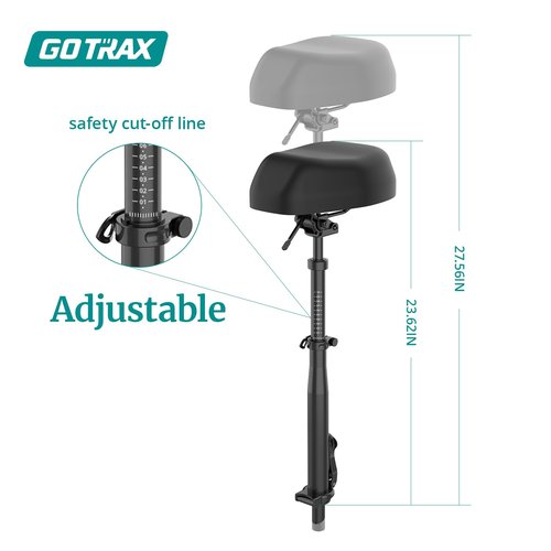 Gotrax Foldable Scooter Saddle Seat, Only for APEX MAX, Fusion E-Scooter, Adjustable, Comfortable with Shock Absorption, Supports up to 264lbs