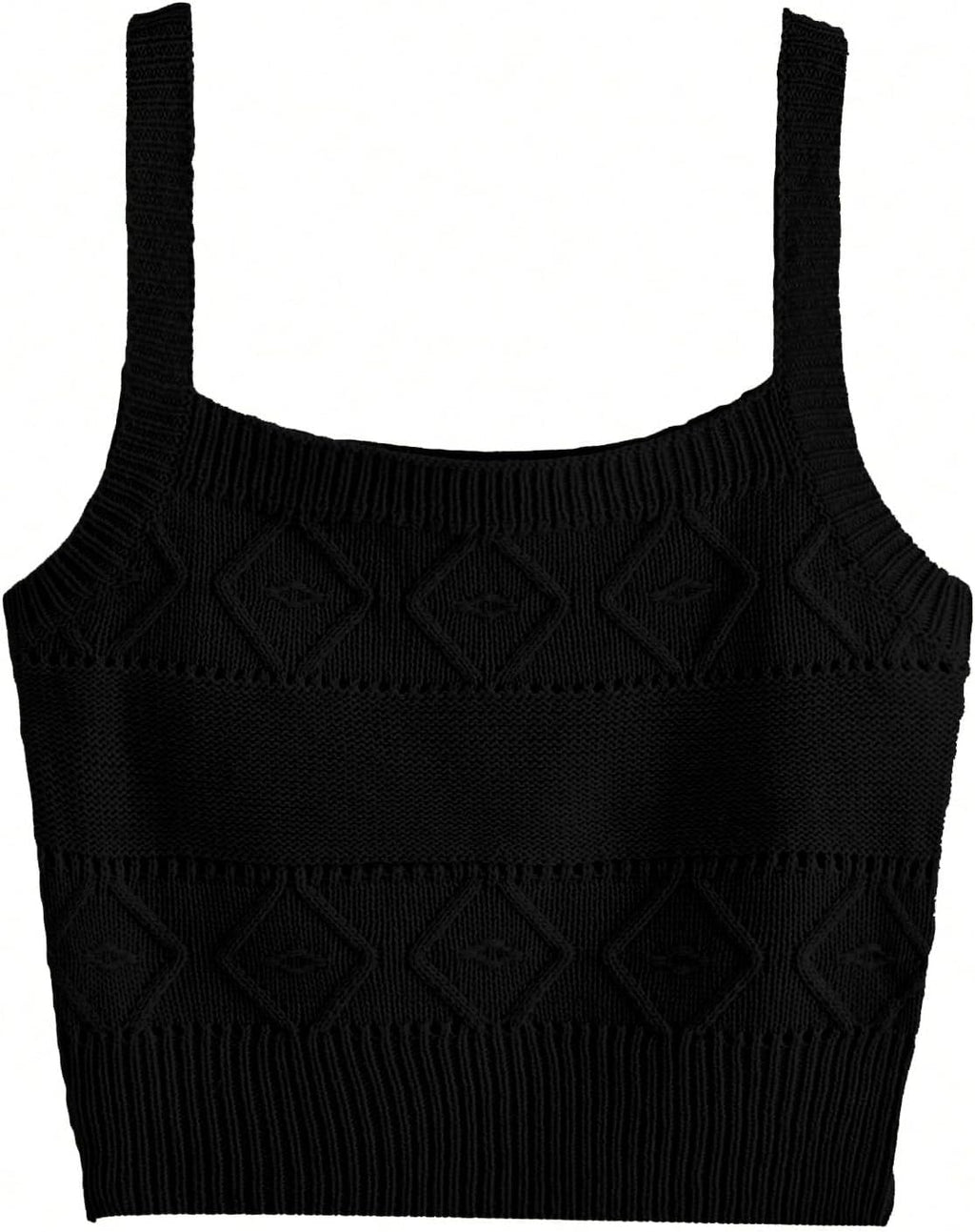 SweatyRocks Women's Sleeveless Crop Tank Top - Solid Knit Design for Comfort and Style