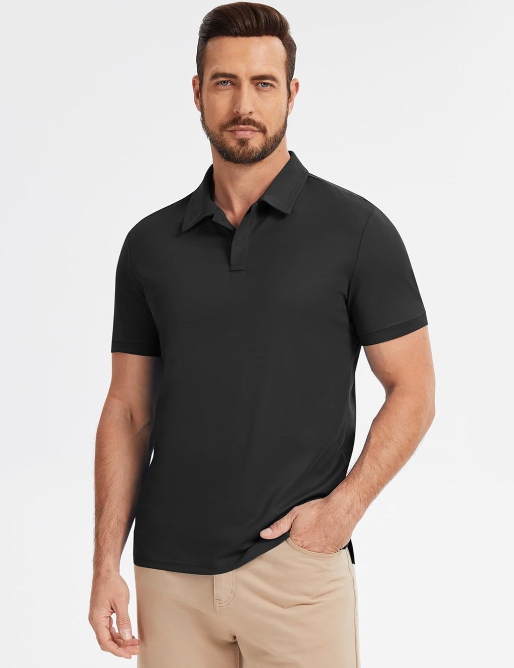 Poriff Men's Polo Shirt - Short Sleeve Golf Tee with Moisture Wicking Fabric | Sizes S-3XL
