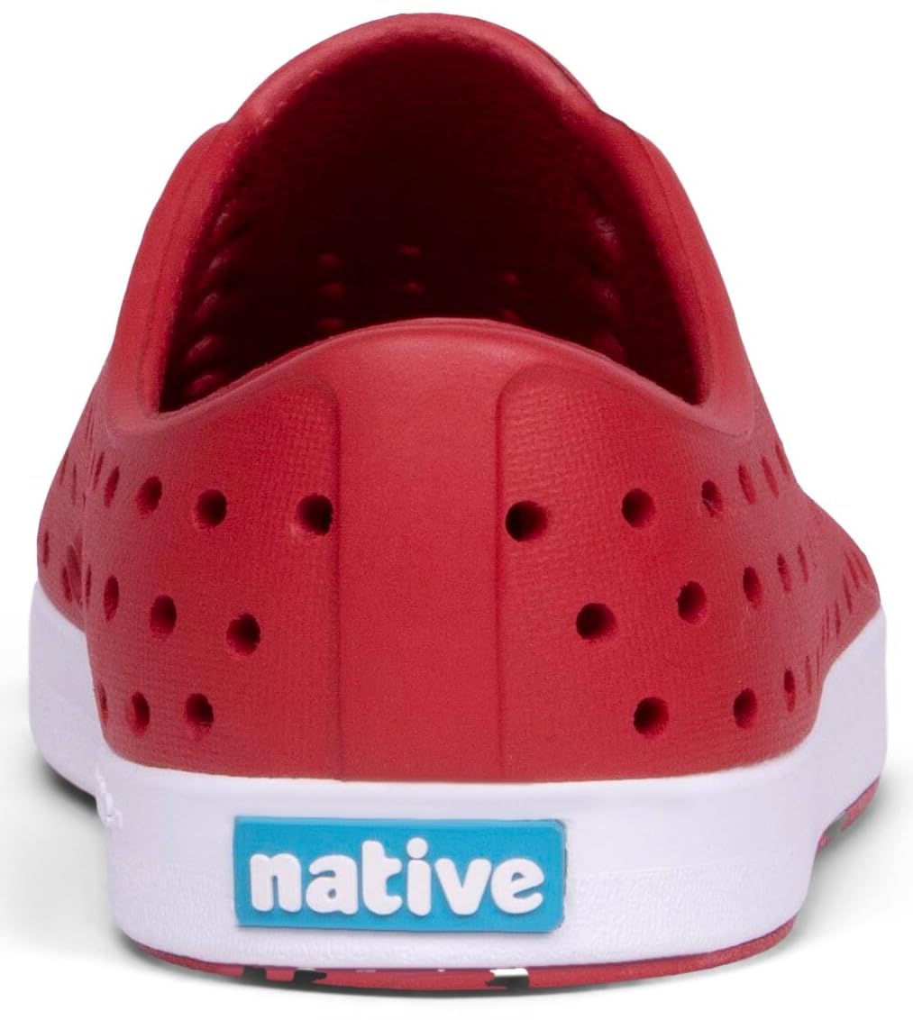 Native Shoes Unisex-Kids Jefferson Sneakers, Ruby Red/Shell White, 13 Little Kid