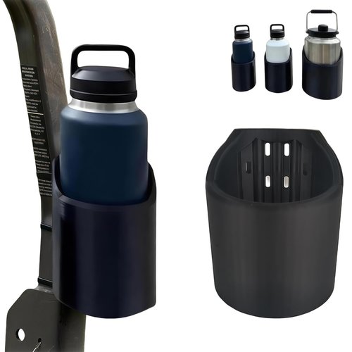 Magnetic Cup Holder Heavy Duty for 46 50 64 oz Bottles, Truck Bed & Bus Mounts, Portable Water Bottle Organizer Rack, Golf Cart, Tractor, Lawnmower Drink Holder Accessories (46oz)