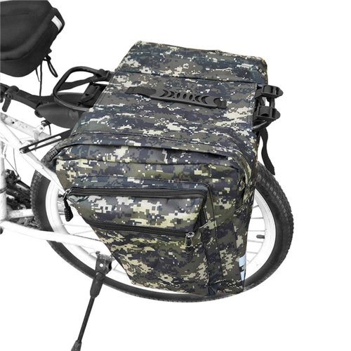 HUIOP Bike Rack Bag, Bicycle Rear Seat Bag Cycling Bike Rack Double Pannier Bag Grocery Storage Carrier Bag Pack