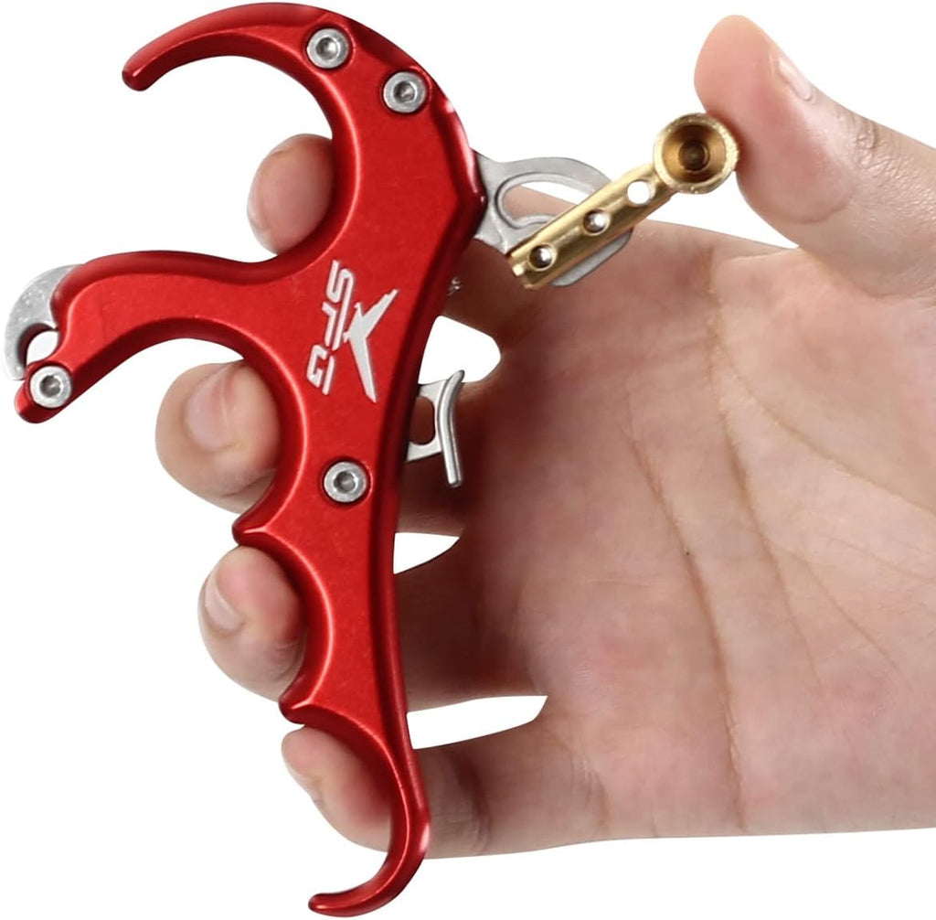 Skiennix Archery Release Aid - Precision Compound Bow Accessory for Enhanced Performance (Red)