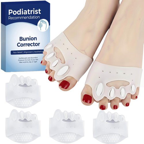 Habioer Upgraded Toe Separators & Toe Spacers for Women and Men - Podiatrist Recommended, Bunion Corrector, Foot Alignment and Pain Relief(2 Pair)