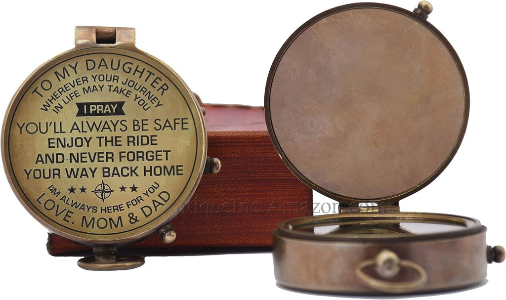 to My Daughter/Gift for Daughter from Dad/Gift to Daughter from Mom/Engraved, Personalized Gift for My Daughter/Gift to Daughter/Father Mother Gift idea (Mom & Dad to Daughter)