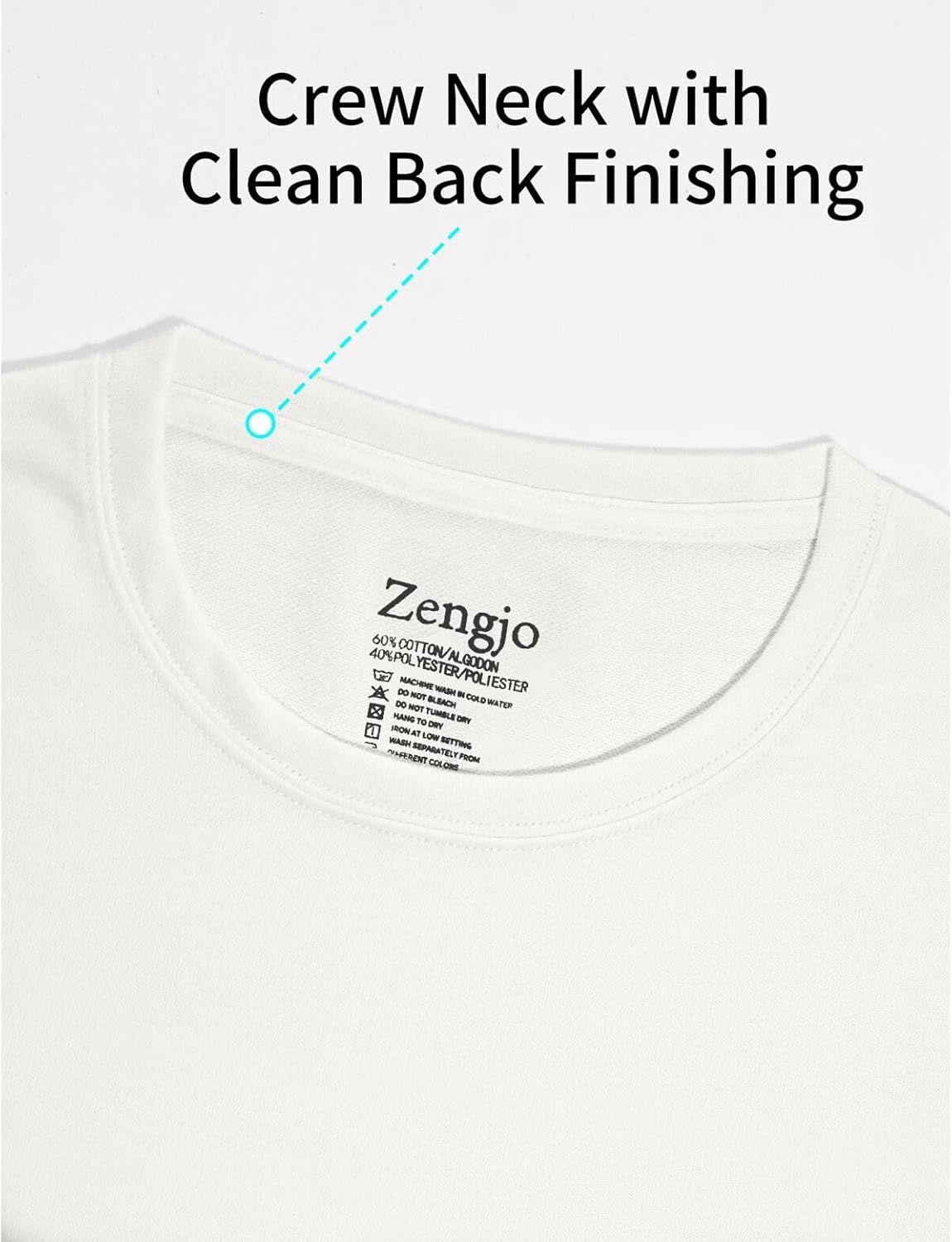 Zengjo Men's Crewneck T-Shirts - Soft Triblend Basic Tees for Ultimate Comfort | Relaxed Fit