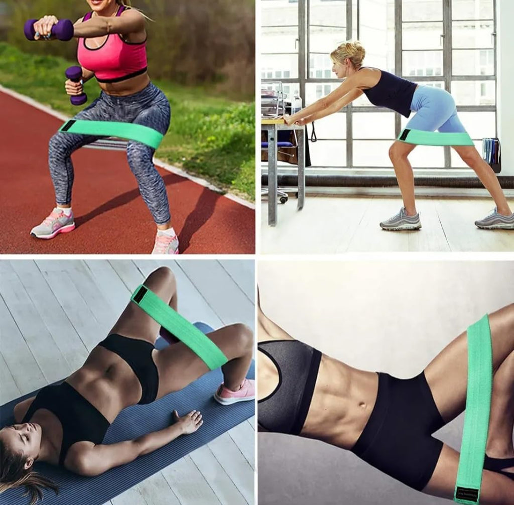 Skiennix Resistance Bands - Fabric Stretch Bands for Legs & Glutes | 3 Resistance Levels for Yoga & Pilates