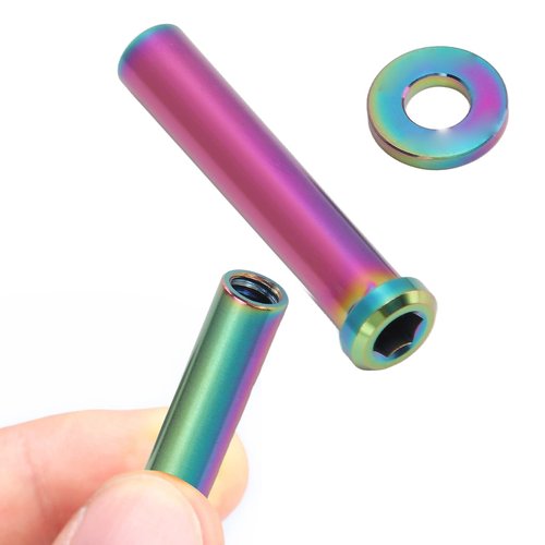 Bnineteenteam M6x40mm Alloy C Clamp Fixed Nuts, Road C Brake Pivot Nuts with Washer for Mountain Road Bike (2 Pieces, Colorful)