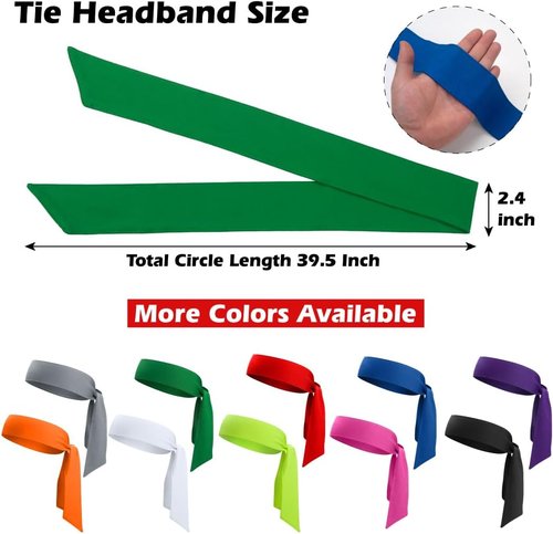 Head Ties Adjustable Sports Sweatband - 3 Pack Ninja Headbands for Men & Women | Wicking Workout Gear