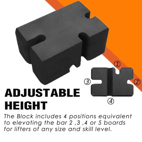 Bench Press Block Press Blocks Boards, Adjustable 2-5 Bench Board, Home Gym Workout Fitness Accessories for Increase Your Bench Press (Large)