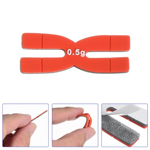 M METERXITY 6 Pack Racket Weight Balance Strips - Tennis Badminton Racquet Balance Strips Tape Bar Weighted Tapes, Apply to Racquet/Sports (0.5g, 3 Colors)
