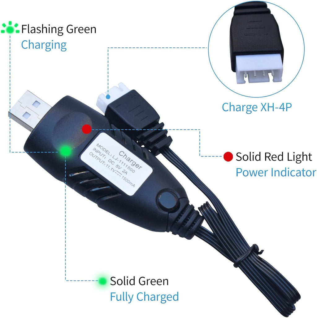 Skiennix Water Bead Gel Ball Blaster - 11.1V Rechargeable Battery with USB Charging Cable | 2000mAh Capacity