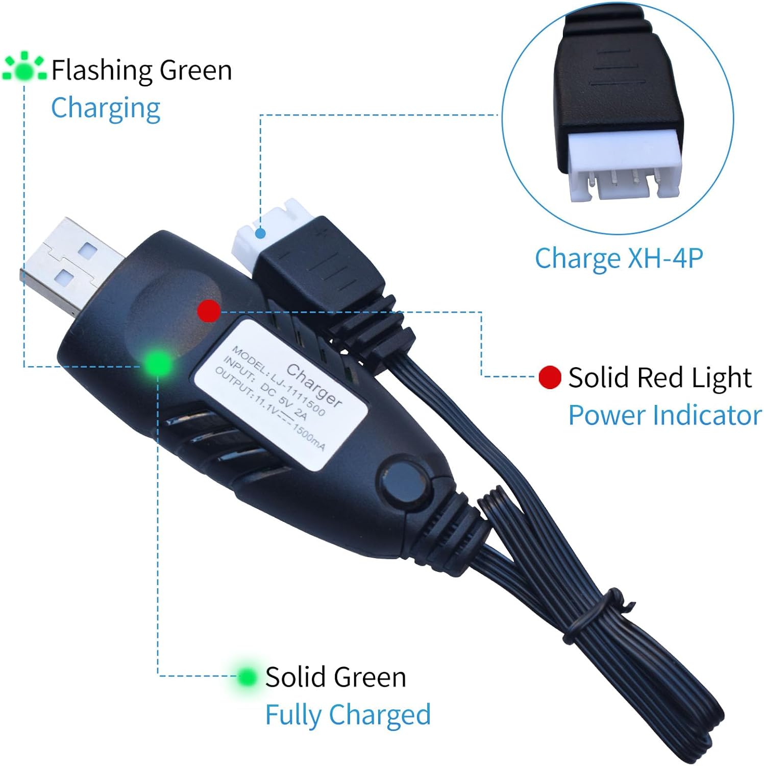 Skiennix Water Bead Gel Ball Blaster - 11.1V Rechargeable Battery with USB Charging Cable | 2000mAh Capacity