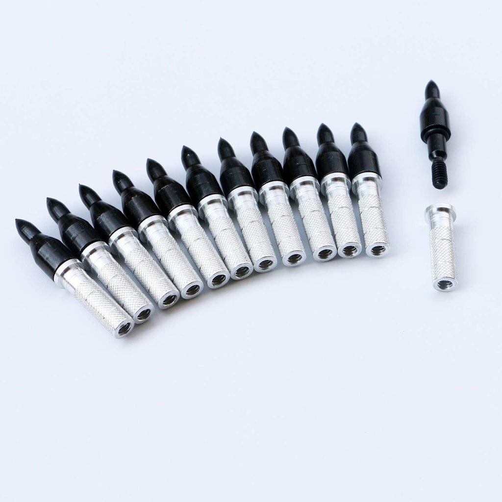 TIGER ARCHERY Aluminum Inserts .244 | Bullet Field Points 5/16 for Carbon Arrow Shafts
