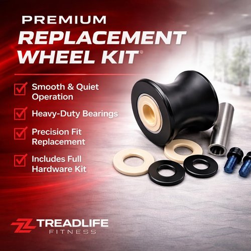 2 x Replacement Roller Wheels - Compatible with Bowflex Max Trainers M3 M5 M6 M7 M8 (Pair)
