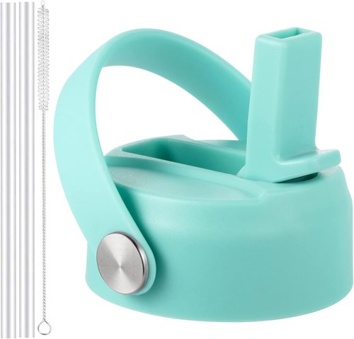 Hydro Flask Straw Lid - Flexible Handle & Straws for 32/40 oz Wide Mouth Bottles