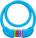 Sportneer Cable Lock - High Security 4-Digit Resettable Bike Lock | 25.6-Inch Colorful Keyless Lock for Kids - Blue
