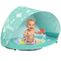 Zooawa Baby Beach Tent, Pop Up Beach Tent Sun Shade for Beach, Portable Shade Pool UV Protection Sun Shelter for Infant with Beach Sand Toys Set, Yellow