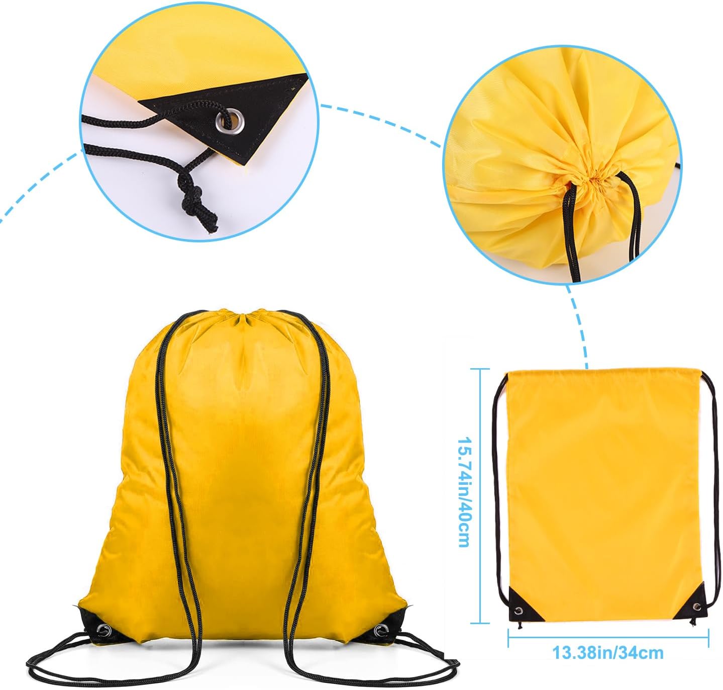 Skiennix 120PCS Drawstring Backpacks - Versatile Cinch Bags for Outdoor Sports | 12 Vibrant Colors