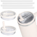 Stanley Quencher 40 oz Tumbler Lid Replacement - Leak Proof Flip Straw Cover | Cream White (2 Pack)