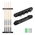 Wall Mounted Pool Cue Rack Holder - Black + 4 Cues (MoyanSuper) Variation: Black+4 Cues Holder