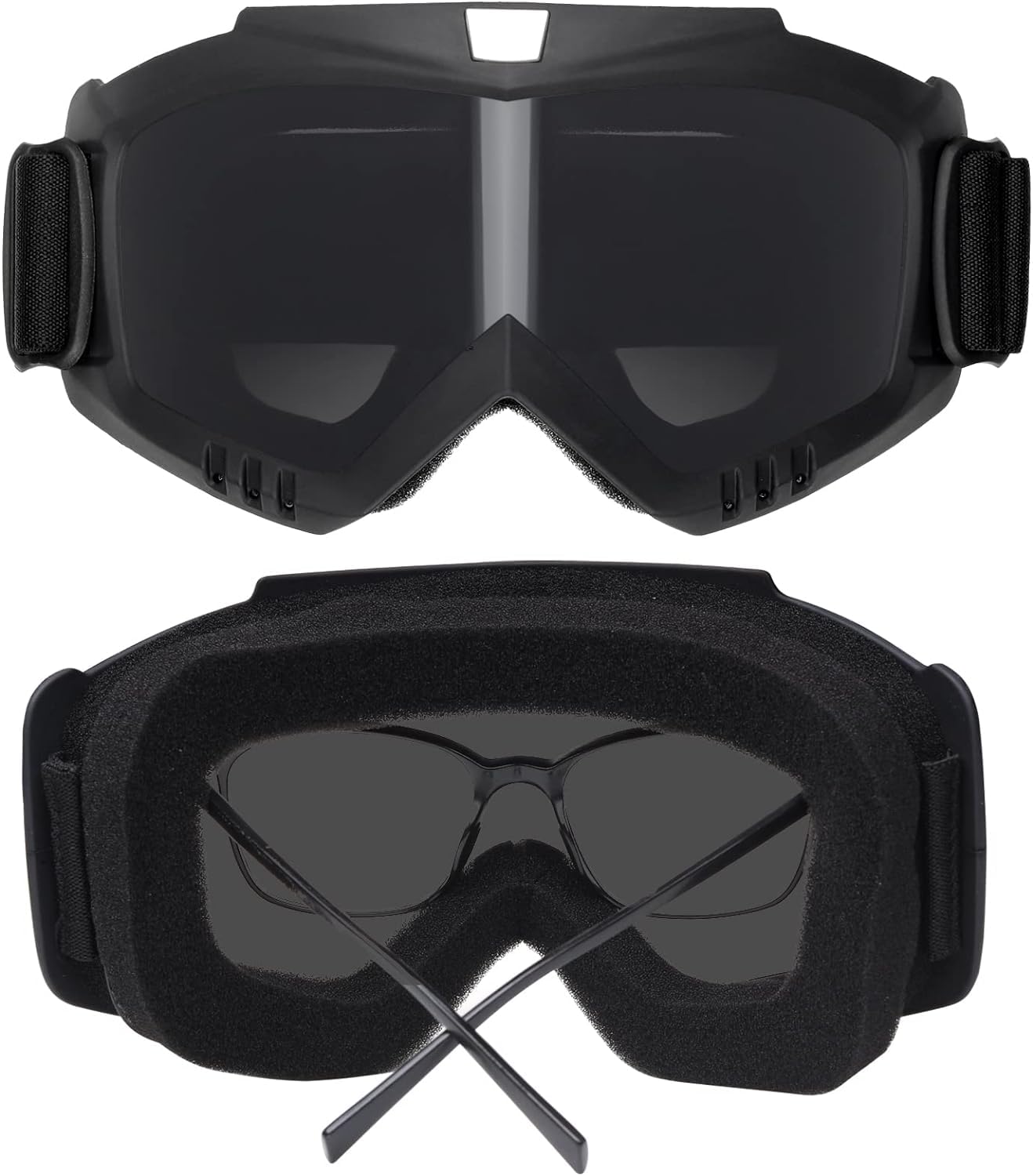 Yuxcnhaw Airsoft Helmet + Full Face Mask with NVG Fixtures and Side Rails, Medium, Black, Unisex Adults, Outdoor Activities, Tactical Streamlined
