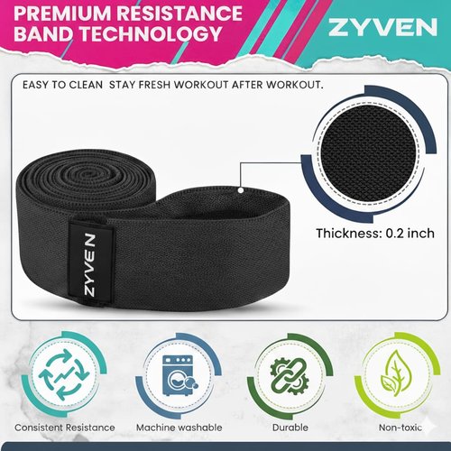 76 Inch Long Premium Performance 76" Extended-Length High-Resistance Bands for Ultimate Strength, Mobility, and Plyometric Workouts (Black Long Belt)