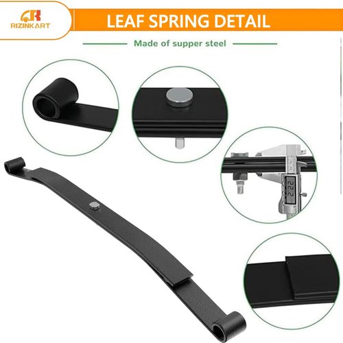 RIZINKART Heavy Duty Front 2-Leaf Springs Kit for Club Car Precedent 2004+ / DS 1981+ Golf Cart, Replaces OEM #1012030#1015108 Included Bushings Sleeves and Sleeves