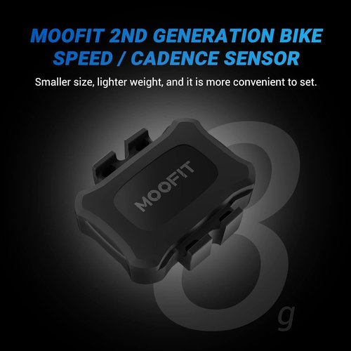 MOOFIT Speed/Cadence Sensor - Wireless ANT+ Bluetooth RPM Monitor for Cycling | IP67 Waterproof
