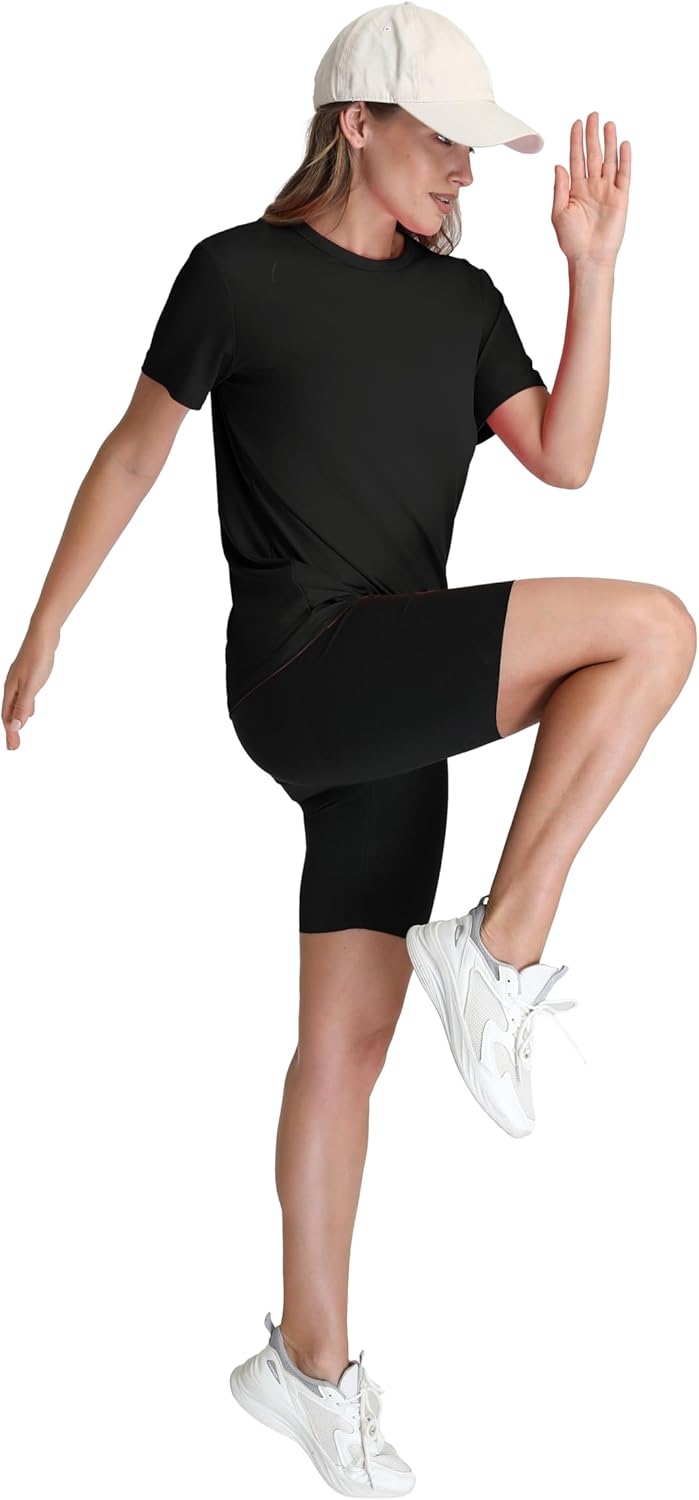 OFEEFAN Women's Workout Top - UPF 50+ Quick-Dry Breathable Tee for Yoga, Running & Hiking