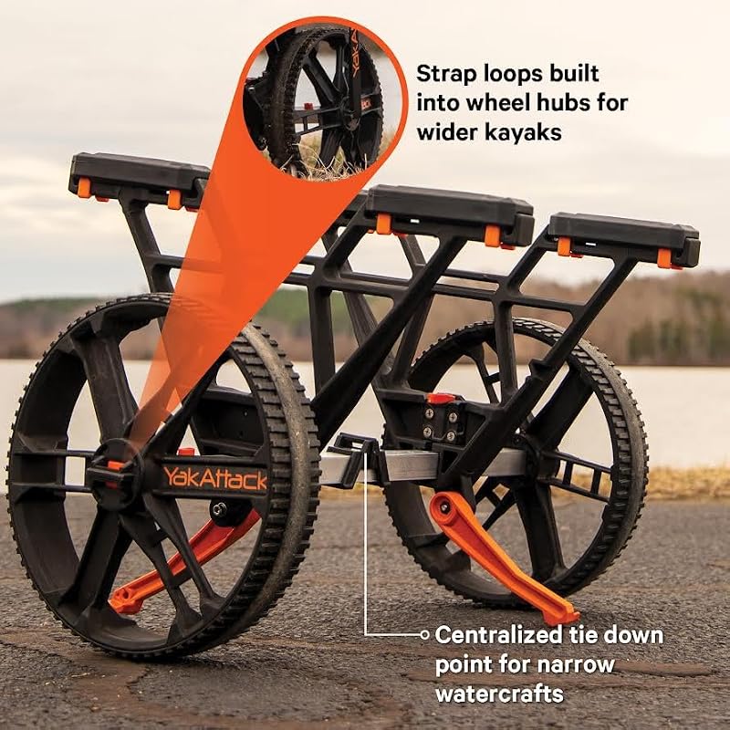 YakAttack TowNStow Bunkster Kayak Cart 450 lb Capacity - Universal & Collapsible