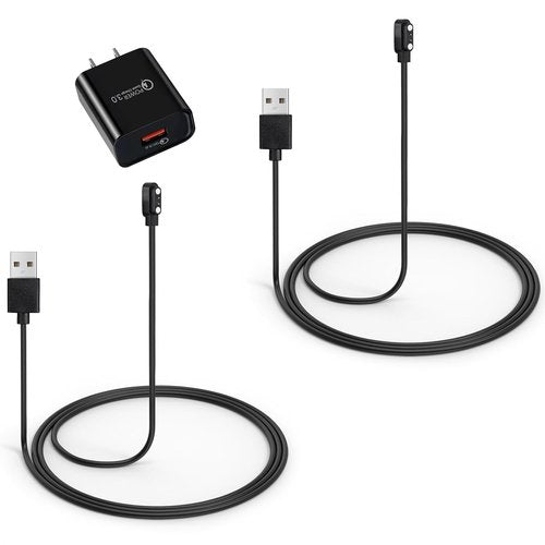 2-Pack Dog Bark Collar Charger for FAFAFROG Training Collar, Magnetic USB Charging Cable with Power Adapter