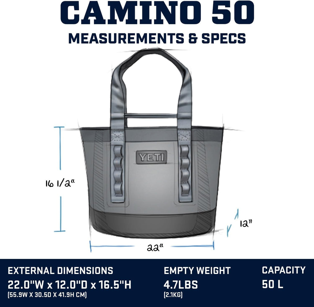 YETI Camino 50 Carryall - Durable Waterproof Tote Bag with Internal Dividers for All-Purpose Use