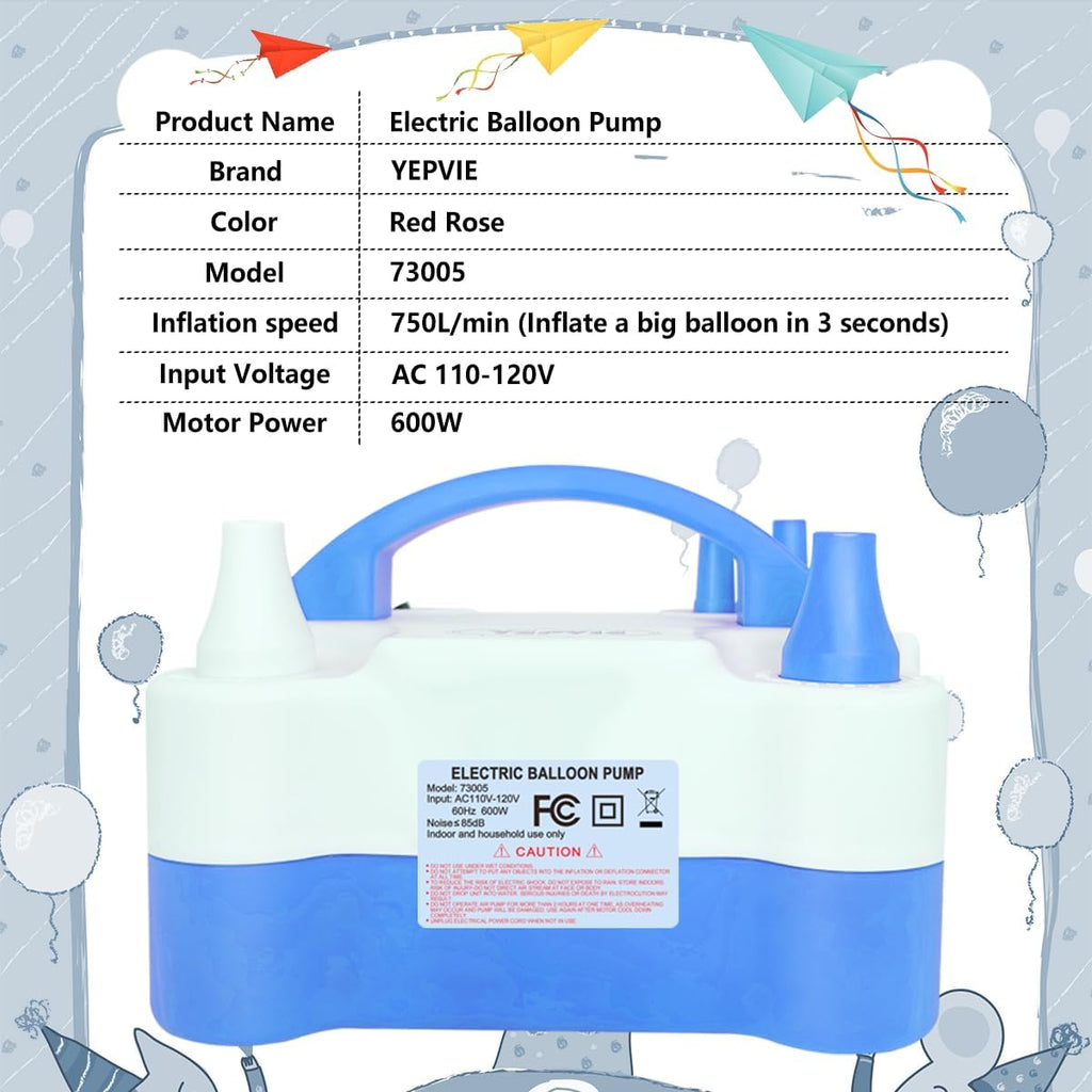 Skiennix Electric Balloon Pump - Portable 2 Modes Blower with 14 Arch Kits for Party Decoration