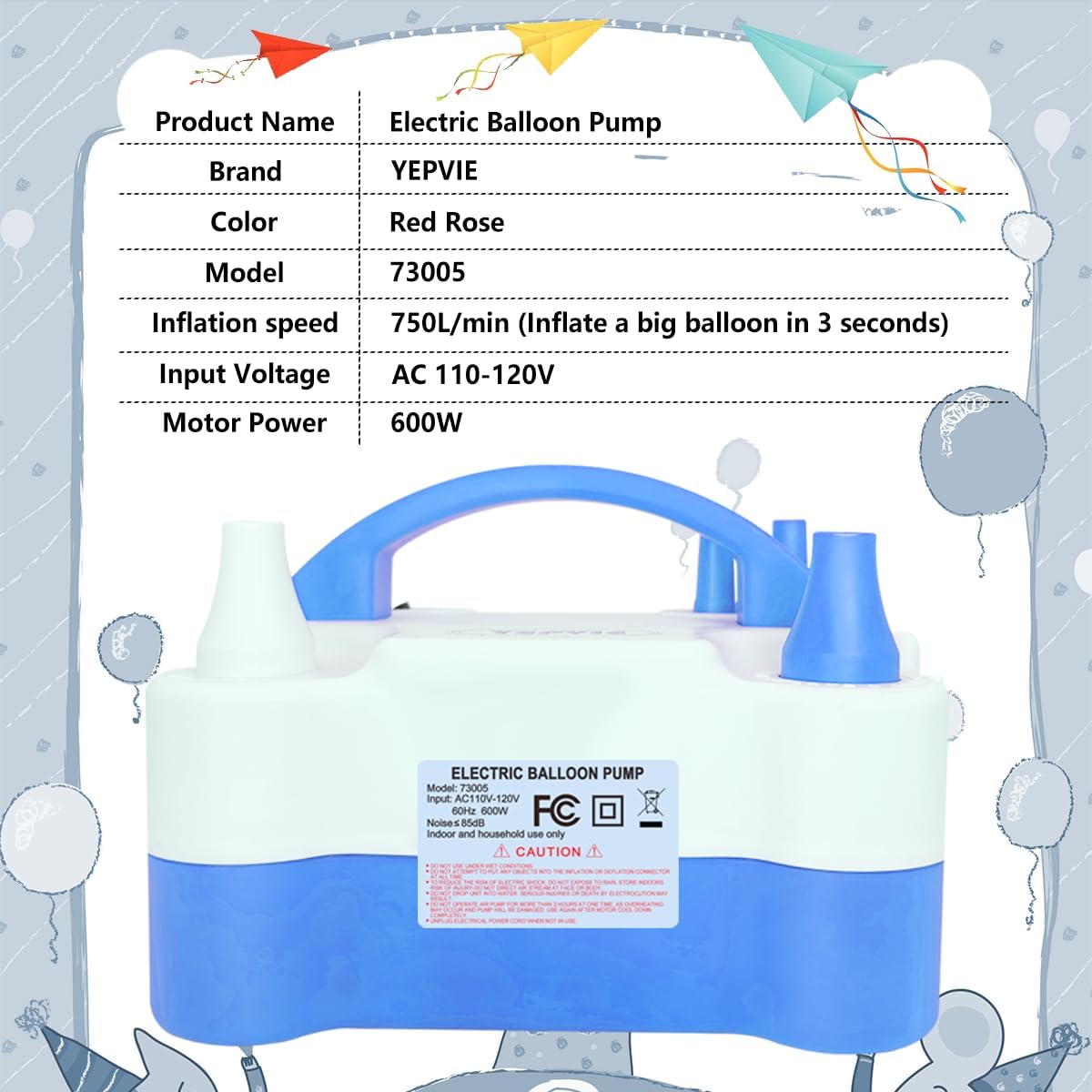 Skiennix Electric Balloon Pump - Portable 2 Modes Blower with 14 Arch Kits for Party Decoration