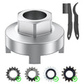 Pawfly Bike Single Speed Freewheel Removal Tool with Sprocket & Chain Cleaning Brushes, 4 Notch Sprocket Puller Tool, BMX Bicycle Freewheel Remover, One-Speed Freewheel Disassembly Tool, Silver