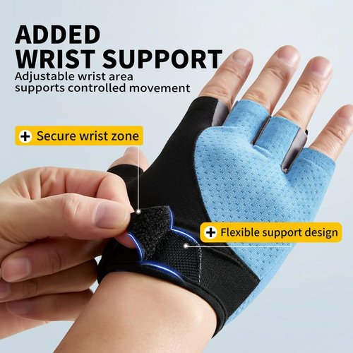 CAMBIVO Workout Gloves - Weight Lifting Gloves with Wrist Support & Non-Slip Grip | Breathable Gym Gloves for Training & Fitness