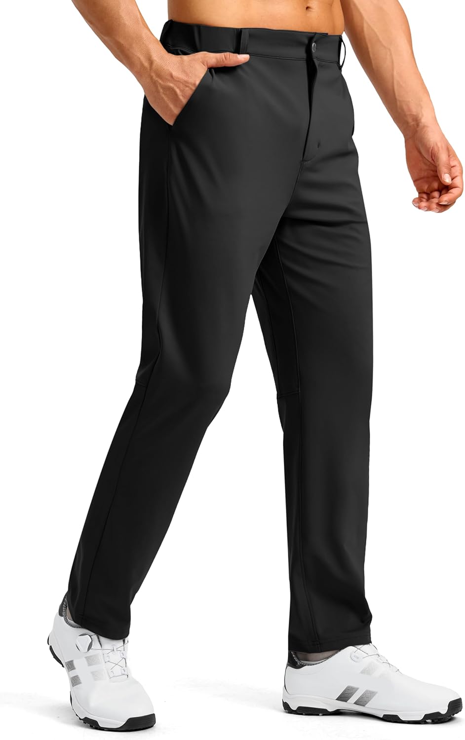 Soothfeel Men's Golf Pants - Slim Fit Stretch Sweatpants with 5 Pockets | Casual Travel & Work Wear